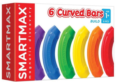Smartmax xtension set - 6 tiges magnétiques courbées - kit d'extension pour jouets de construction - jouets éducatifs - à partir de 1 an