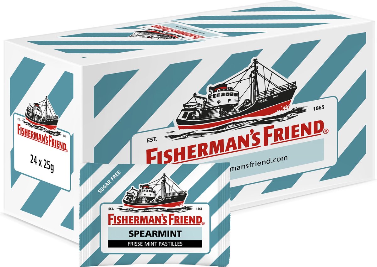 Menthe verte de l'ami du pêcheur sans sucre (24x 25gr)