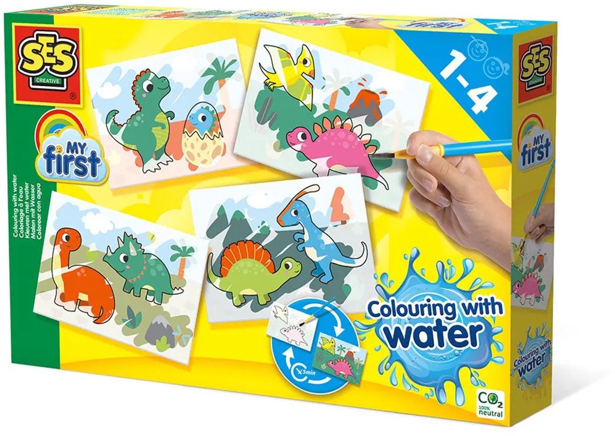 Ses mes premières couleurs avec de l'eau - Dinos