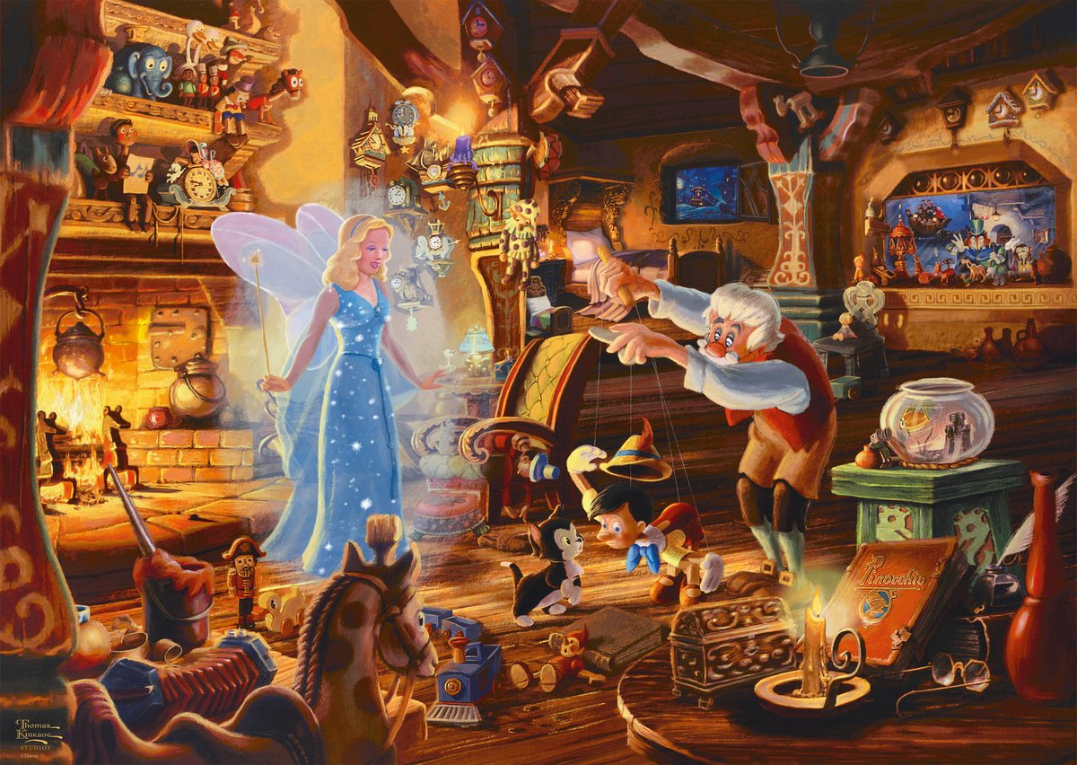 Schmidt - Disney Pinocchio - Thomas Kinkade - 1000 pièces - puzzle