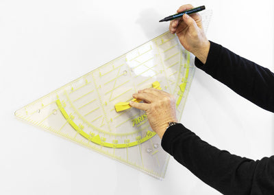 Equerre Aristo - longueur 80 cm - rigide - transparente - pour tableau noir - ar-1552w