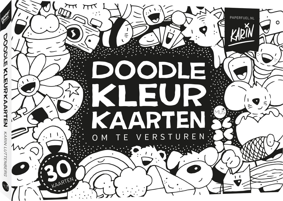 Cartes à colorier Kluitman paperfuel doodle