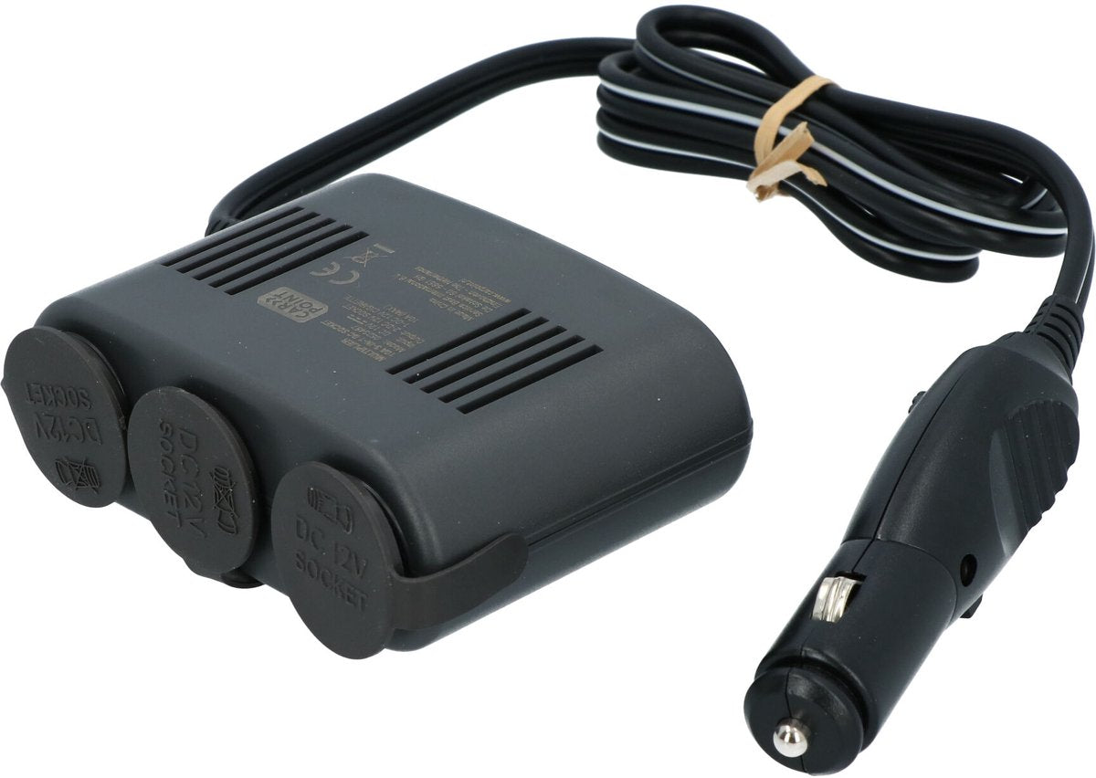 Boîte allume-cigare 3 voies LED Carpoint - 12v - 10a