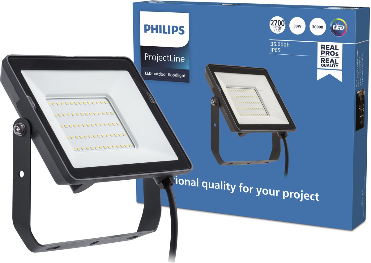 Spot Philips LED Philips Projectline - 30 W - lumière blanc chaud