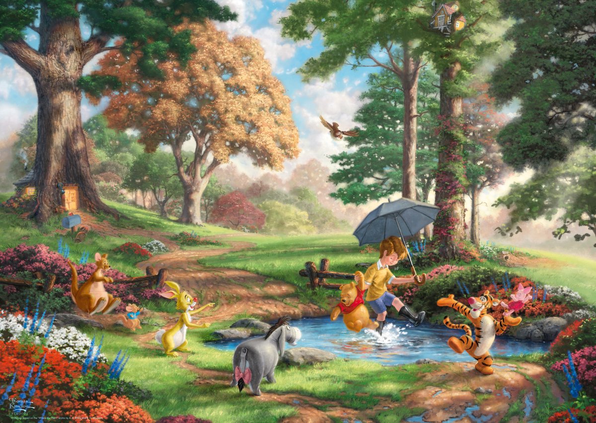 Puzzle Schmidt Disney Winnie l'ourson 1000 pièces Thomas Kinkade.