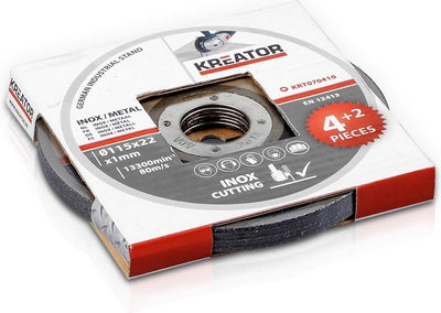 Kreator krt070410 disque à tronçonner - métal - ø115 - 1,2mm 6 pièces