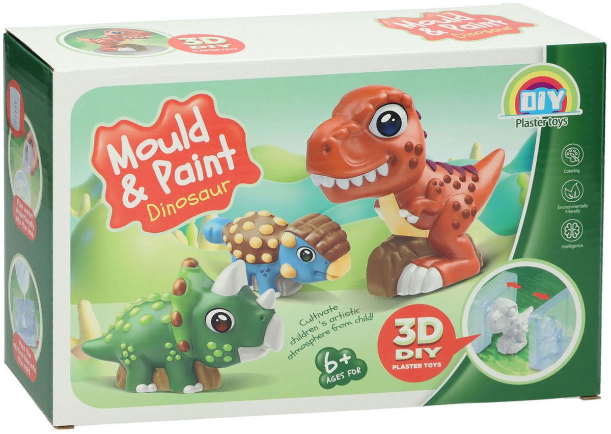 Casting peinture dinosaure 3d
