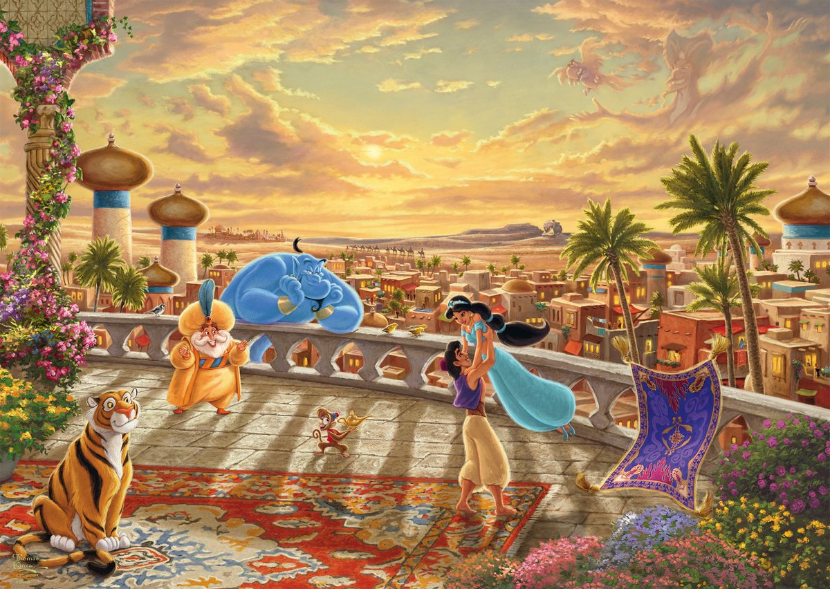 Schmidt puzzle disney princesse jasmin - 1000 pièces - puzzle dessin animé.