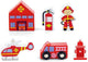 Accessoires ferroviaires Viga, caserne de pompiers, 6 pièces 1 set