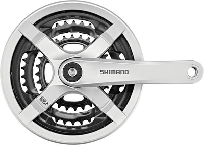 Shimano Craket Set 6 7 8 vitesses FC-TY501 175 mm 48 x 38 x 28t Silver