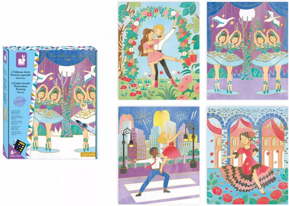 Janod - les ateliers du calme - coffret de peinture danseuses