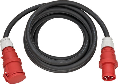 Brennerstuhl câble d'extension cee ip44 (câble de 20 m, h07rn-f 5g16.0, 400v 63a 5 broches avec fiche cee et couplage, pour extérieur ip44, fabriqué en allemagne) noir