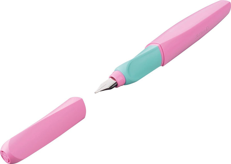 Pelikan twist - stylo plume - lilas doux m + 2x cartouche d'encre standard
