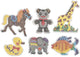 Creativ company assiette de base, canard, éléphant, girafe, ours, cheval et poisson, dim. 10x11-13x16,5 cm, moyen, 6 pièces 1 boîte