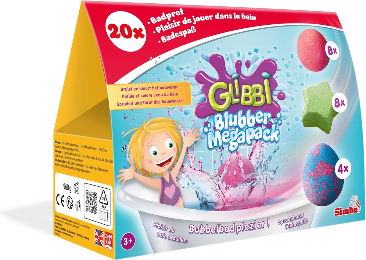 Méga pack de graisse Simba glibbi - zimpli kids - jouets de bain