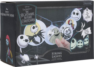 Paladone products L'Étrange Noël de Monsieur Jack - brille dans le noir avec une guirlande lumineuse autocollante - multicolore