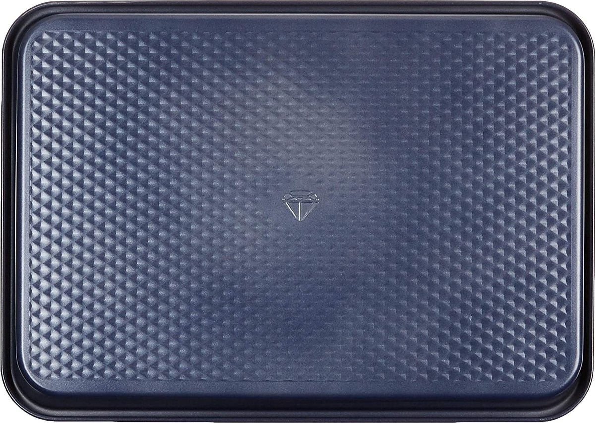 Moule à gâteau diamant bleu 22x25,2 cm - revêtement antiadhésif sans PFA - couche de cuisson en céramique - passe au four jusqu'à 230°c - rectangulaire - bleu