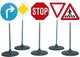 Ensemble de petits panneaux de signalisation (72 cm 5 pièces)