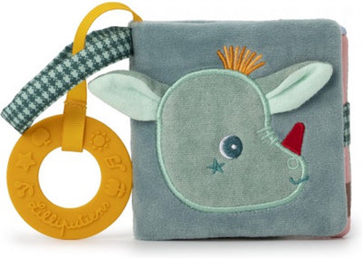 Lilliputiens - livre look and play - livre en tissu avec anneau de dentition - Joe le dragon