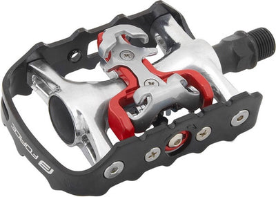 Tecora combi pedal set spd aluminium 9 16 fil