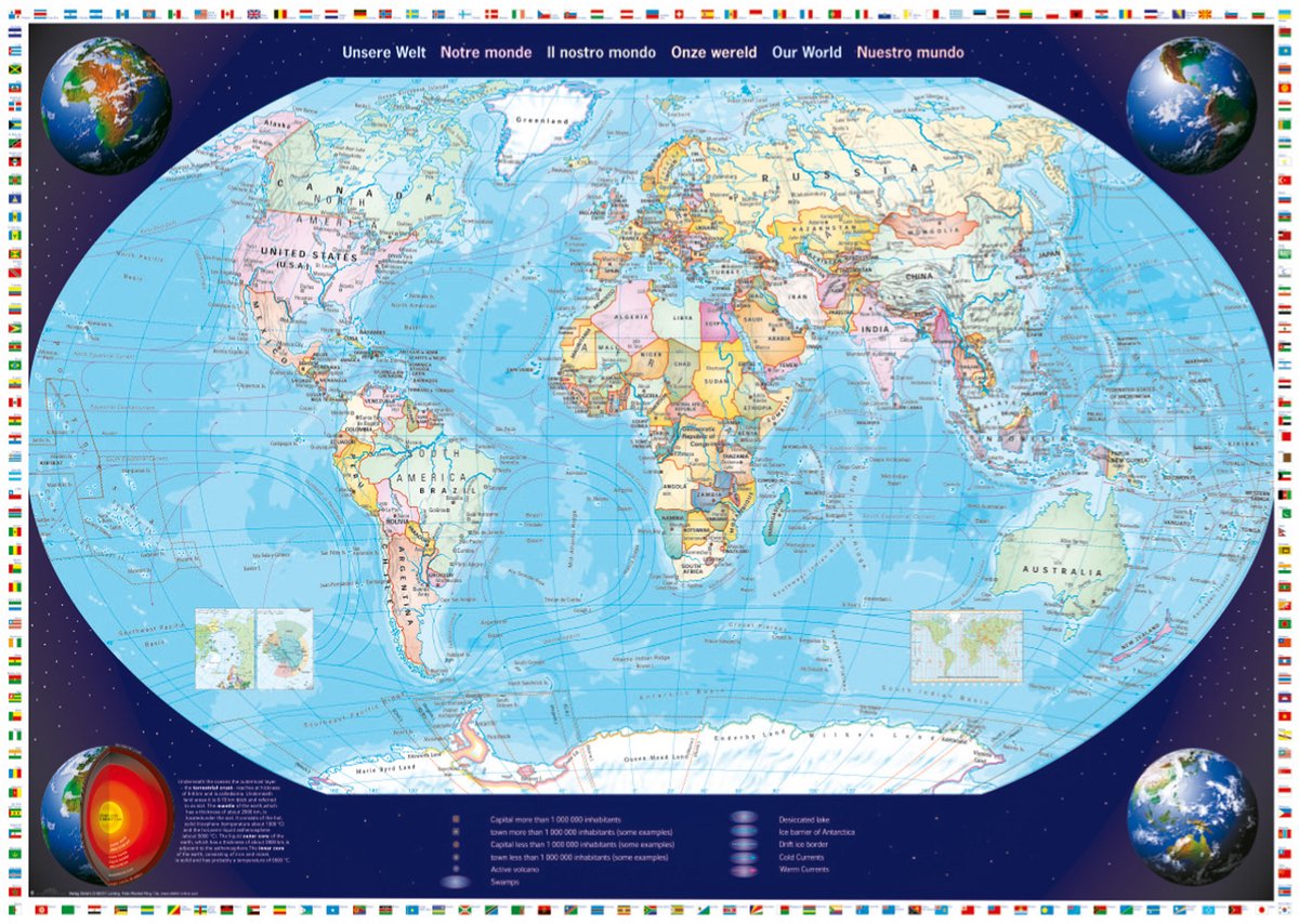 Schmidt - puzzle - notre monde - 2000 pièces - adultes - à partir de 14 ans