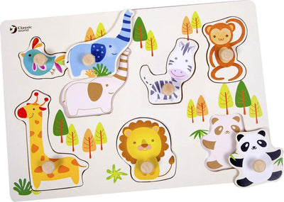 Classic World Wooden Nick Puzzle Animaux sauvages, 7e.