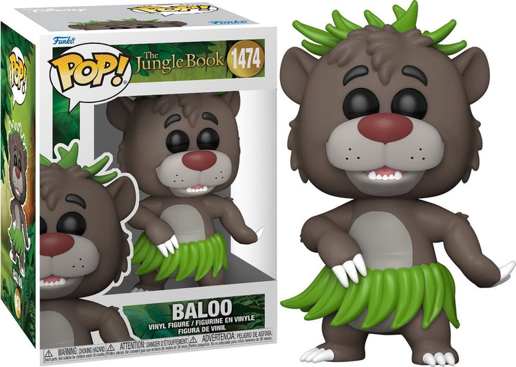 Figurine en vinyle Le Livre de la Jungle Baloo 1474 Funko Pop ! multicolore
