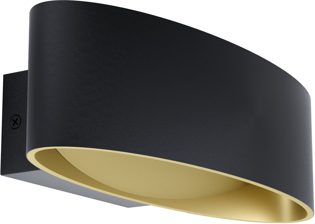 Applique Eglo maccacari - 1 lumière - LED - noir - doré