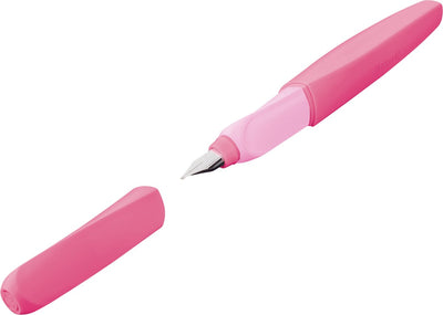 Stylo plume Pelikan twist - rose baie - incl. 2 cartouches supplémentaires