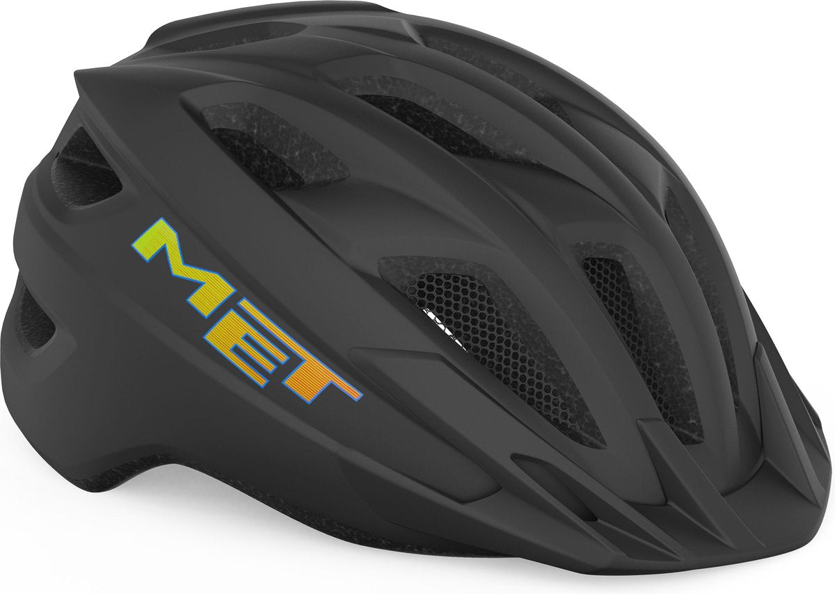 Avec casque de vélo crackerjack garçons filles - casque de vélo enfants - taille unique (52-57cm) - noir mat