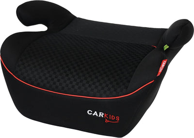 Réhausseur Carkids i-size alex - conforme à la norme i-size r-129 - pour enfants de 125-150 cm - housse amovible et lavable - installation flexible - noir rouge