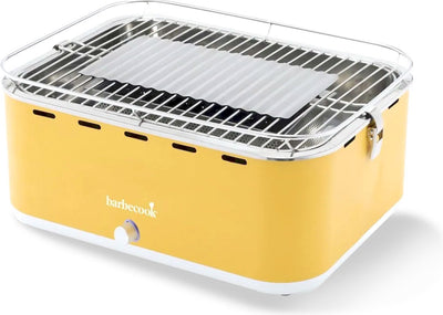 Barbecook Carlo - barbecue de table - barbecue au charbon de bois - incl. sac de transport - jaune soleil - 44 x 33 x 21cm