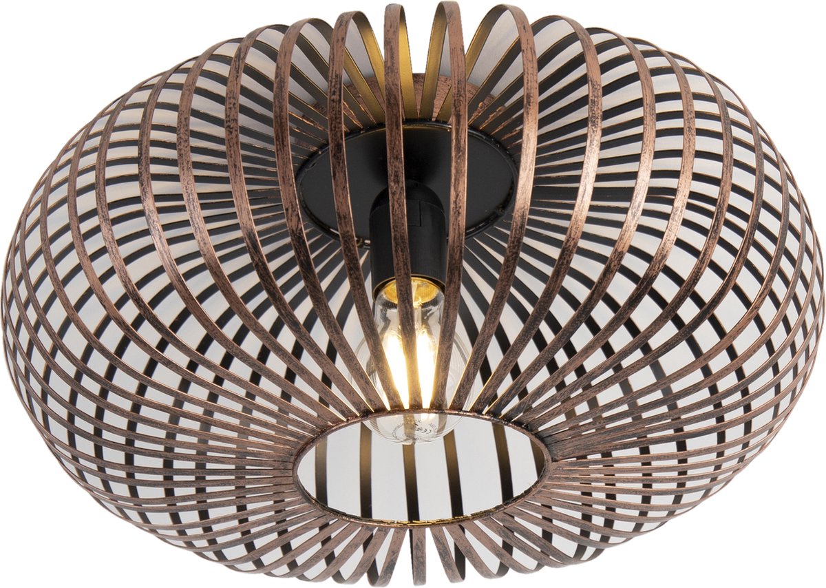 Trio johann - lampe pfalond - cuivre antique - excl. 1x e27 60w - p: 40cm
