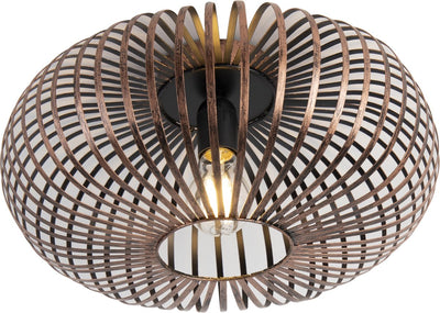 Trio johann - lampe pfalond - cuivre antique - excl. 1x e27 60w - p: 40cm