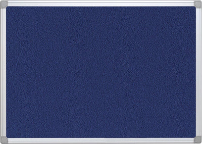 Tableau textile Q-connect avec cadre en aluminium 60 x 45 cm bleu