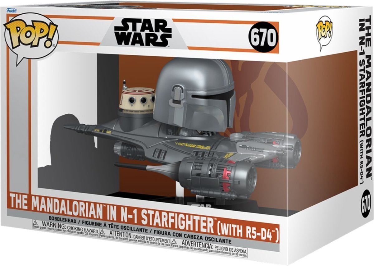 Funko pop ride : le mandalorien en starfighter n-1 - pop #670