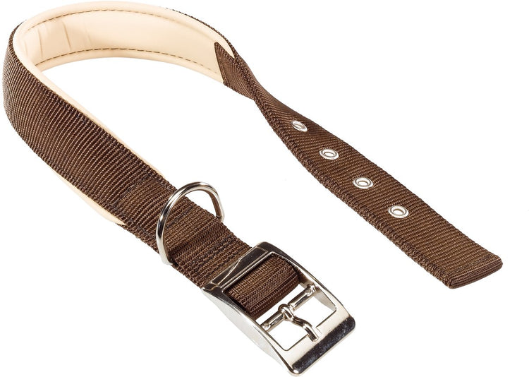 Ferplast collier pour chien daytona 53 x 2,5 cm acier nylon marron