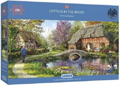 Gibsons - cottage au bord du ruisseau (par dominic davison) - 636 pièces 69×32cm (l×h) - puzzle pour adultes
