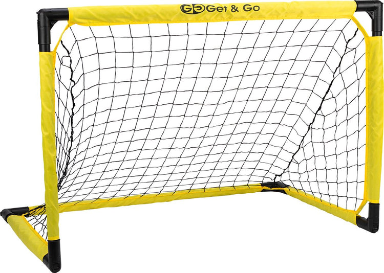 But de football pliable Get Go pour enfants - 115x76x76 cm - noir jaune - 1 pièce