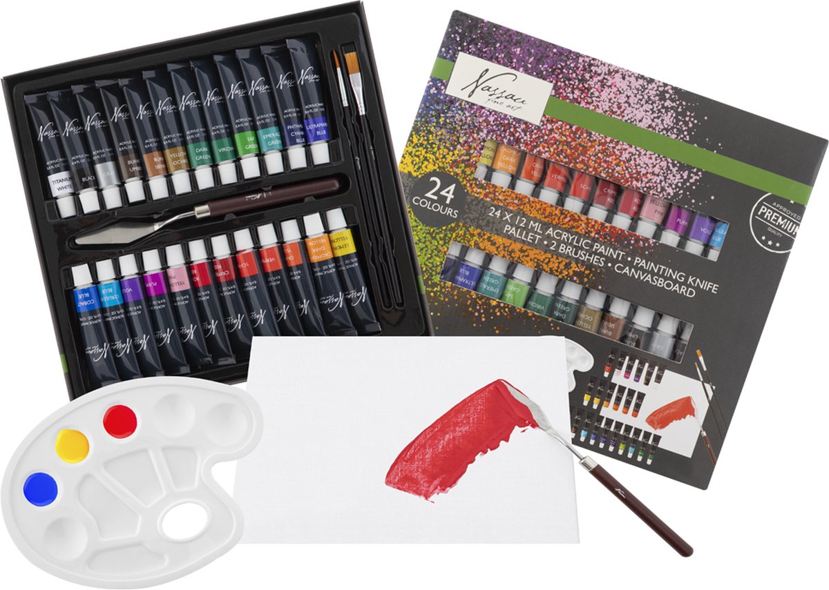 Creative Craft Group Nassau Acrylic Paint Set, 24x12ml