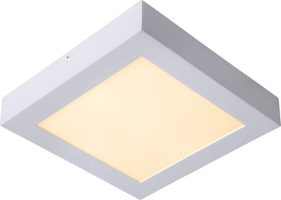 Lucide brice-led - plafonnier (plafonnier) salle de bain - led dimmable - 1x22w 3000k - ip44 - blanc