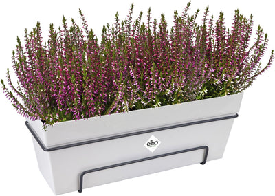 Elho loft urban balconnière allin1 50 - jardinière pour balcon extérieur - ø 49,0 x h 20,5 cm - blanc