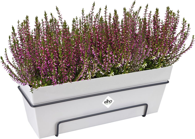 Elho loft urban balconnière allin1 50 - jardinière pour balcon extérieur - ø 49,0 x h 20,5 cm - blanc