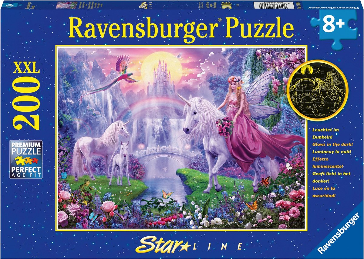 Ravensburger - Magical Unicorn Night 200 pièces xxl