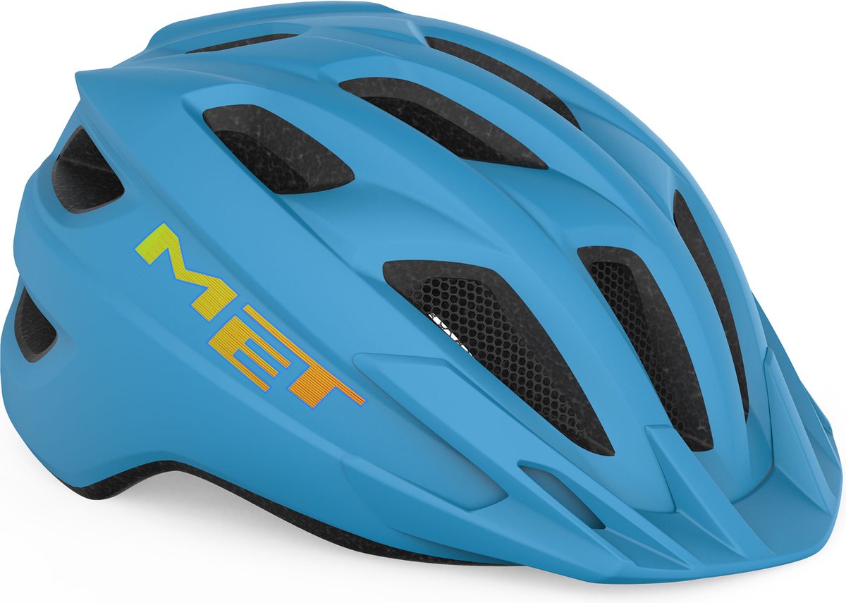 Avec casque de vélo crackerjack garçons filles - casque de vélo enfants - taille unique (52-57cm) - cyan mat
