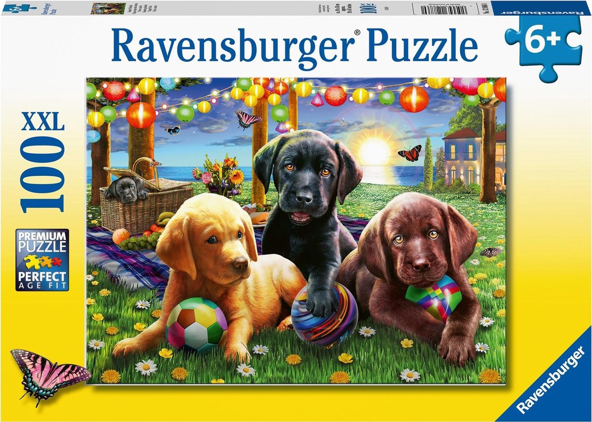 Ravensburger Puzzle Jigsaw XXL Dogs Picnic, 100e.