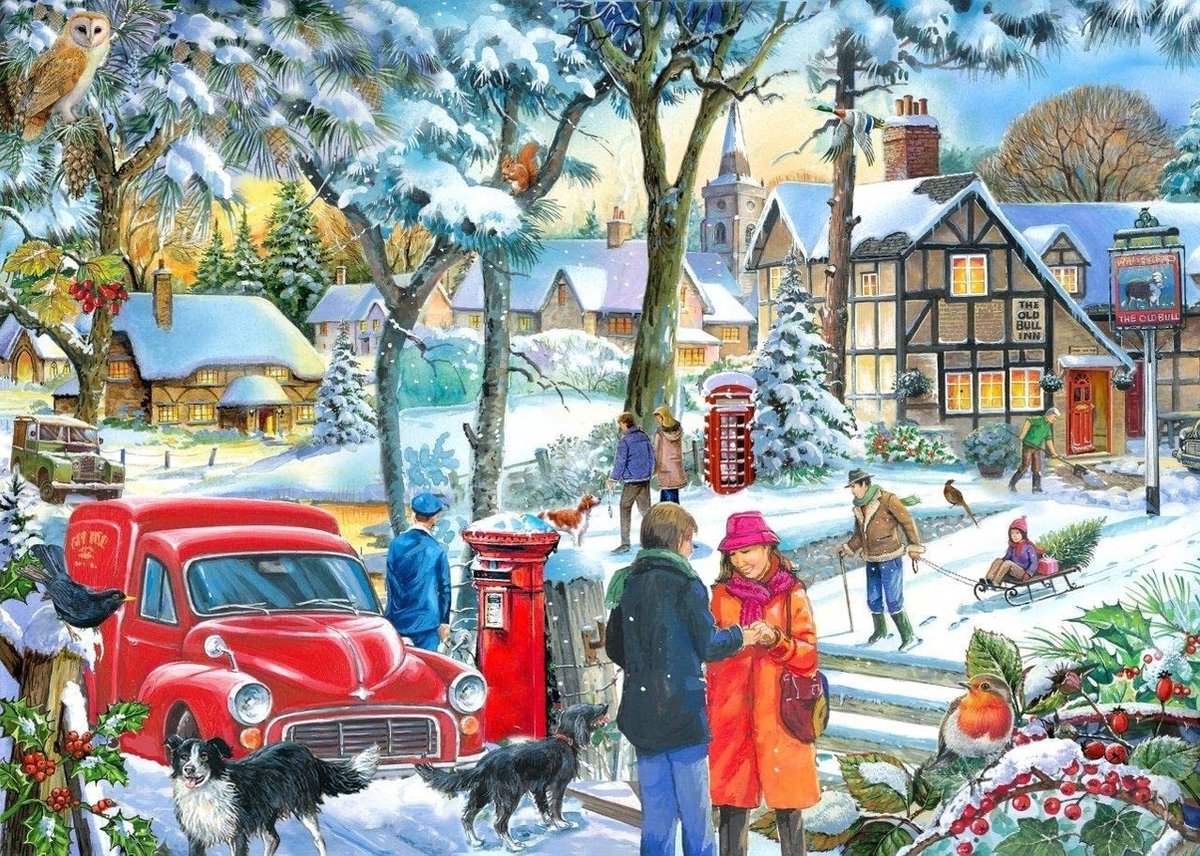 Maison des puzzles puzzle souhaits d'hiver 1000 pièces en carton.