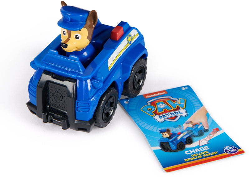 Spin Master Paw Patrol - Voitures miniatures Chase Paw Patrol à collectionner de course de sauvetage de luxe avec fonction de retrait