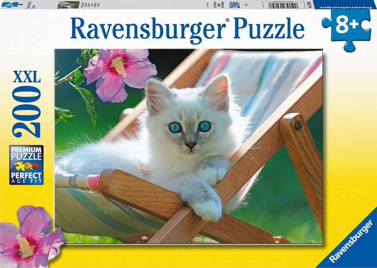 Ravensburger puzzle chaton blanc - puzzle - 200 pièces