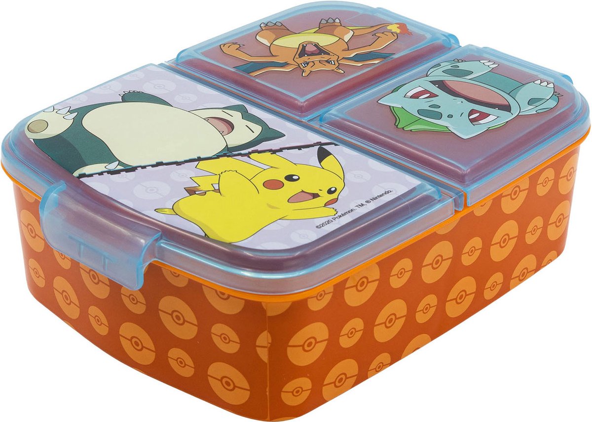 Poubelle Pokémon avec 3 compartiments